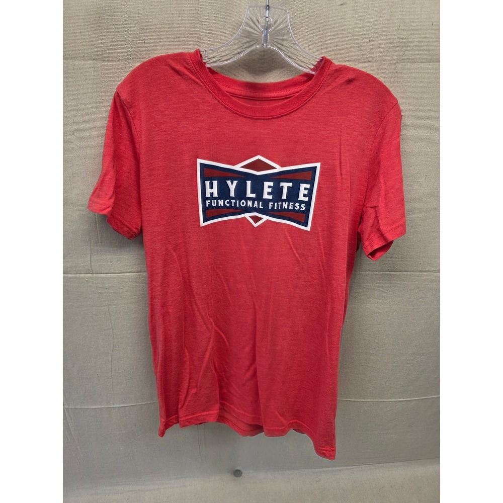 Hylete Functional Fitness Mens Graphic T-Shirt Red Heathered Training Tee Medium
